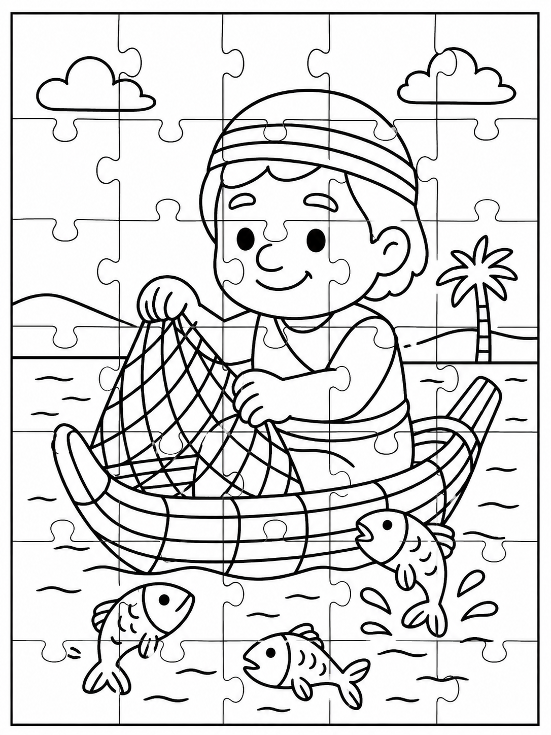 Quebra-cabeça Pescador